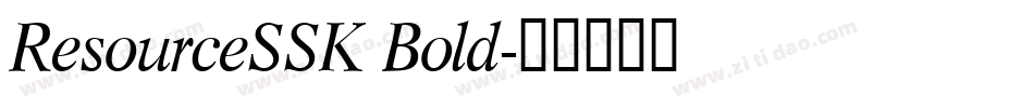 ResourceSSK Bold字体转换